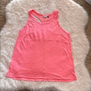 SO Pink Relaxed Cut Out Tank Top